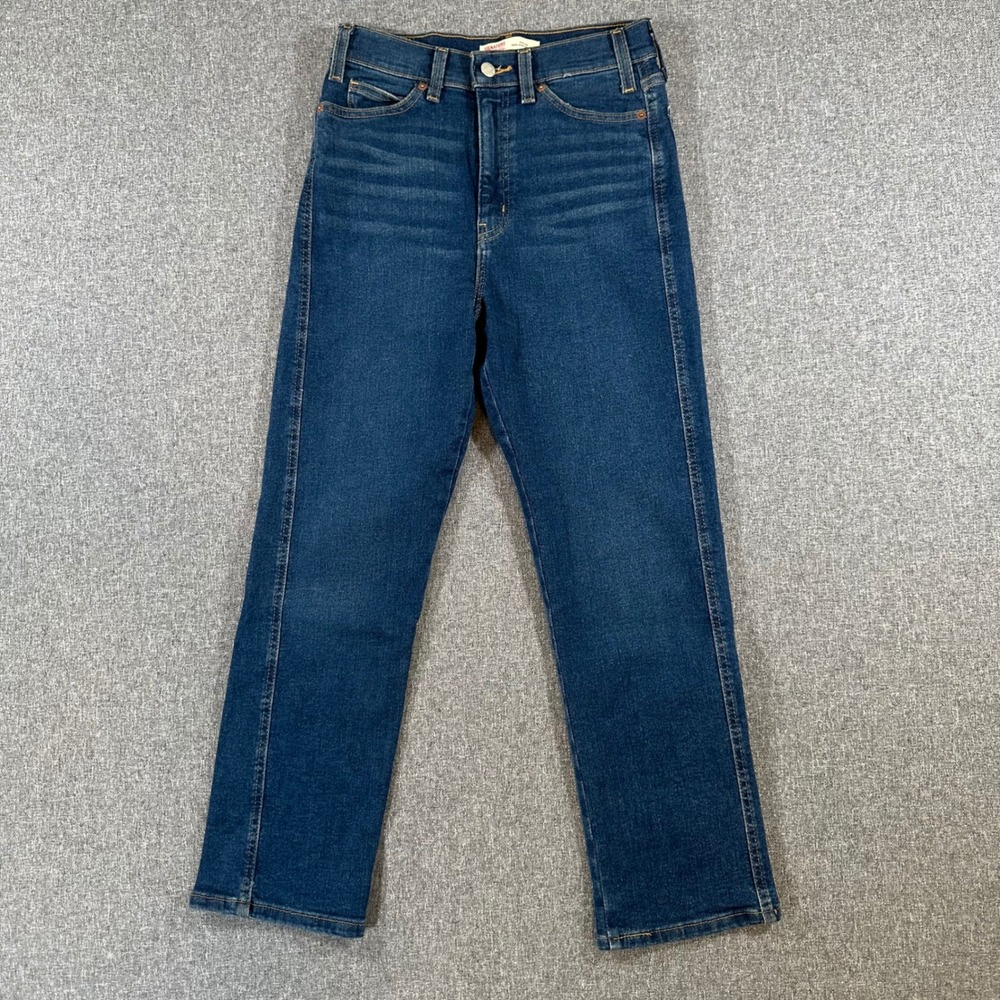 Signature by Levi Strauss Jeans Womens 4 Heritage High-Rise Straight Blue Dark